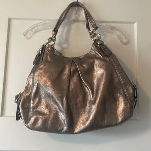 Coach bag bronze metallic